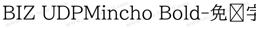 BIZ UDPMincho Bold字体转换
